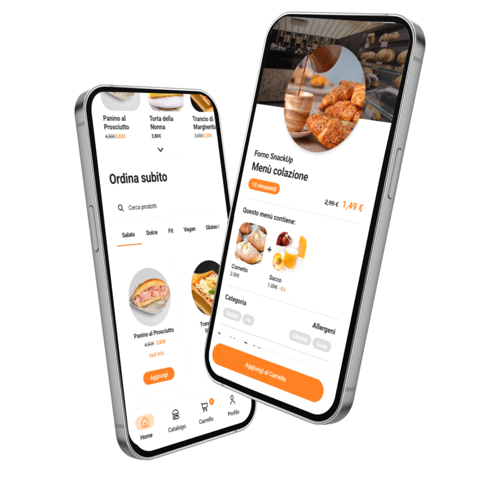 SnackUp app su smartphone
